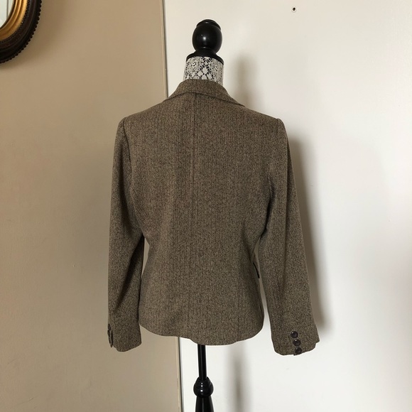 Vintage FMX Design Studio Brown Tweed Women's Blazer Suit Jacket - Picture 2 of 8